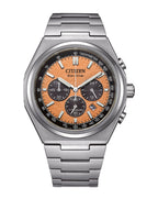 Citizen Eco-Drive Zenshin Chrono Orange Dial Titanium Watch CA4610-85Z