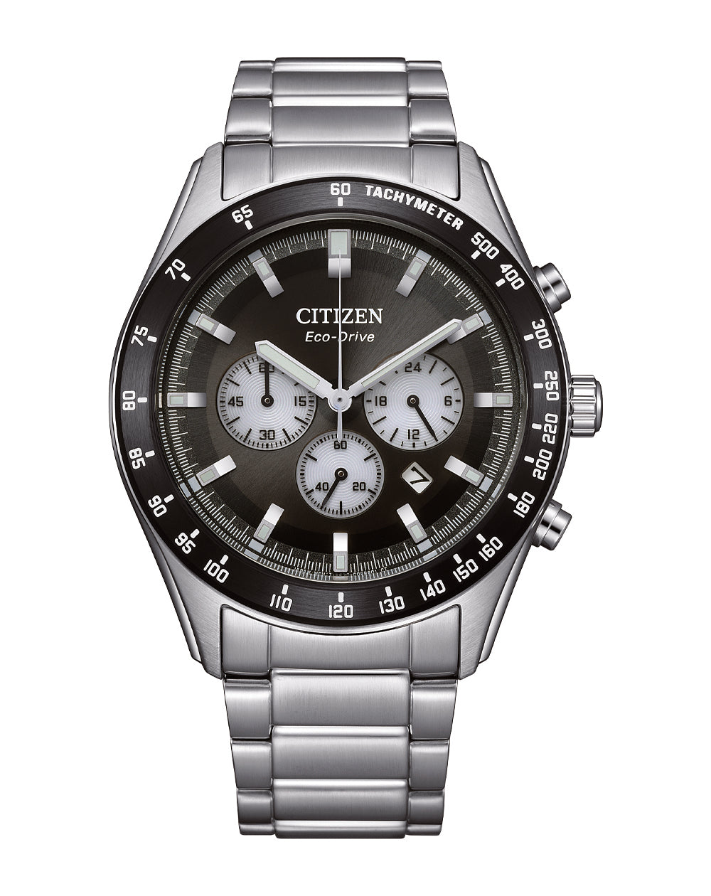 Citizen Eco-Drive Black Dial Stainless Steel Watch CA4674-58E