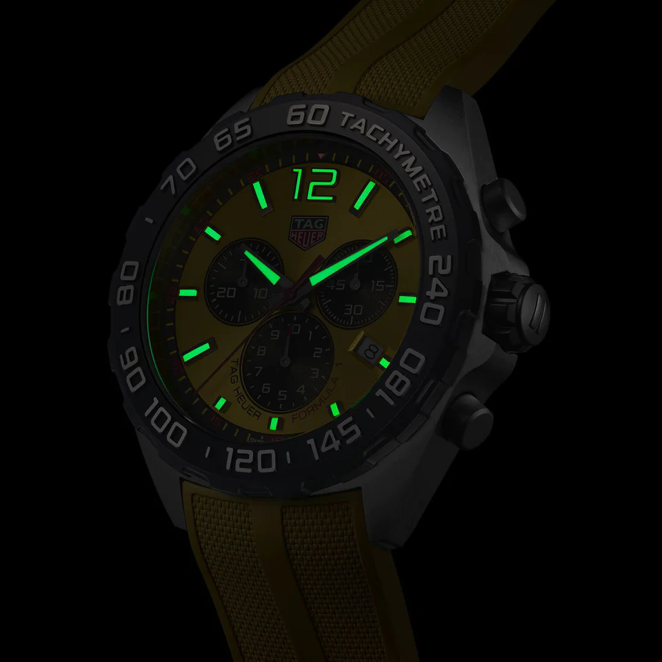 Tag Heuer Formula 1 Men's Yellow Chronograph Watch