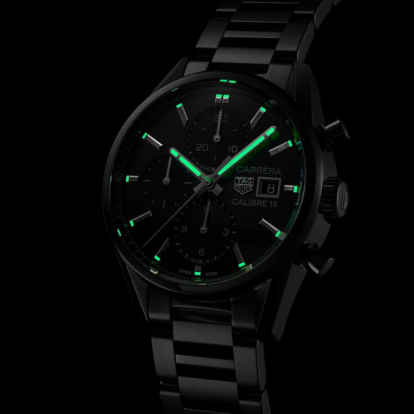 Tag Heuer Carrera Men's Black Chronograph Watch