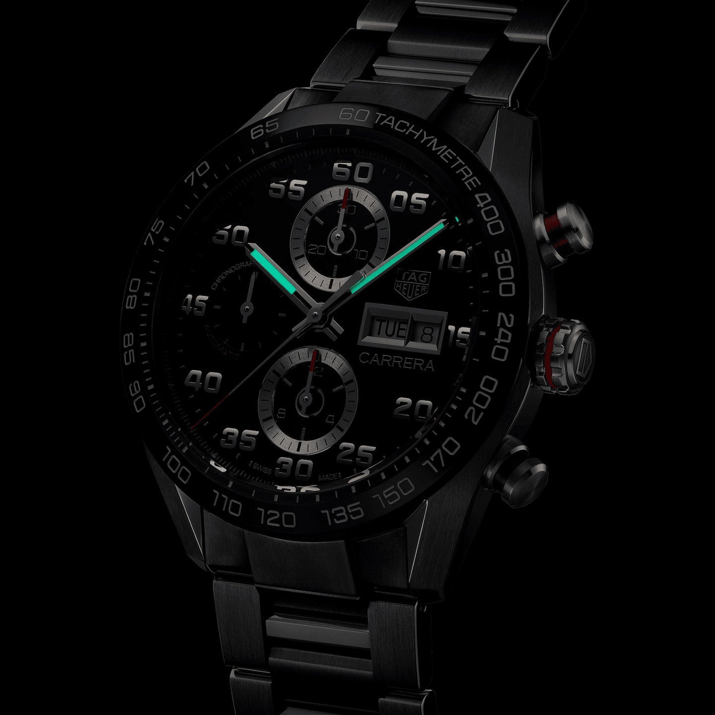 Tag Heuer Carrera Men's Black Chronograph Watch