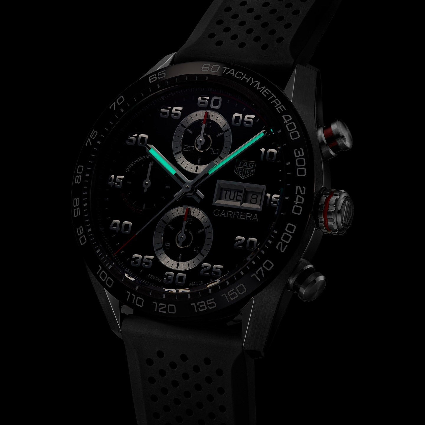 Tag Heuer Carrera Men's Black Chronograph Watch