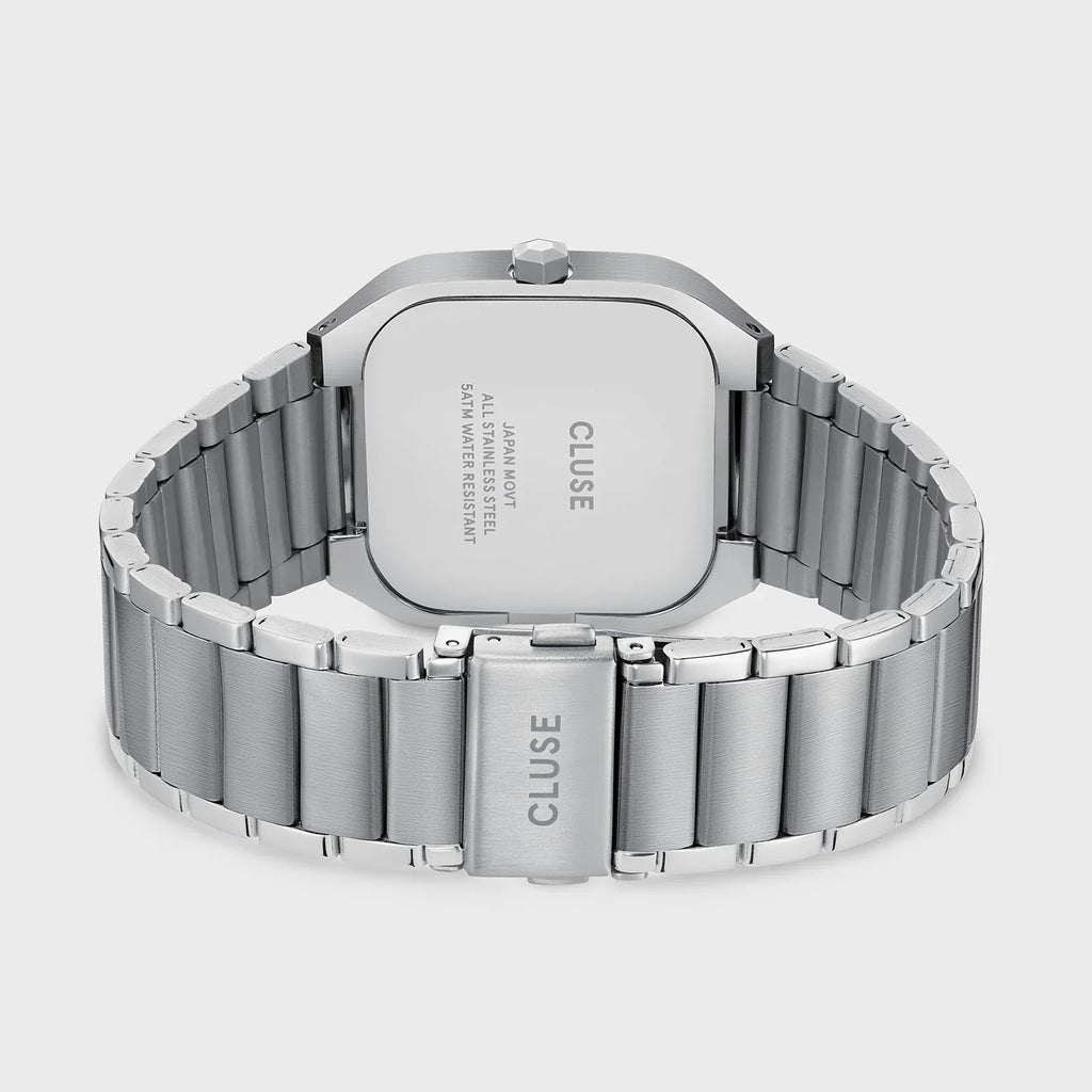 CLUSE Quadrus Multifunction Stainless Steel Green Dial Silver Men's Watch CW26202