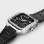 CLUSE Quadrus Multifunction Leather, Black, Silver Colour Watch CW26203