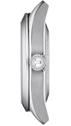 Tissot Gentleman Powermatic 80 Silicium Ice Blue Silver Steel Strap Watch For Men - T127.407.11.351.00