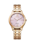 Citizen Dress Pink Patterned Dial Women's Watch EM0503-75X