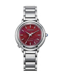 Citizen Eco-Drive Stainless Steel Red Dial Watch EM1090-78X