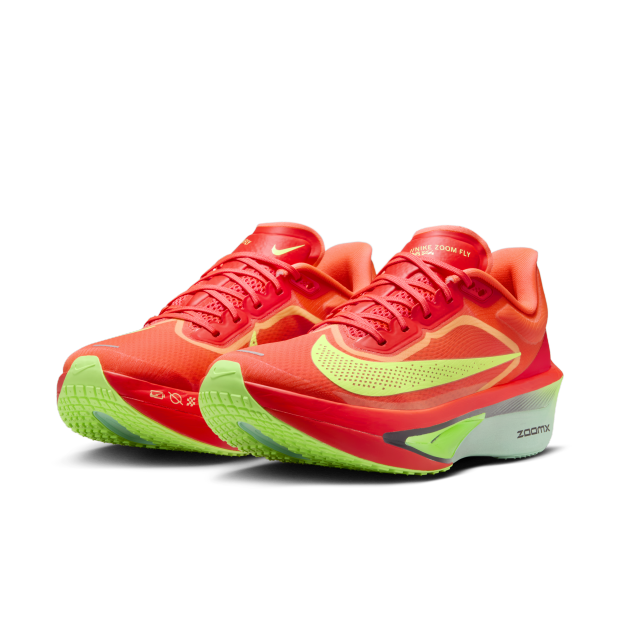 Zoom Fly 6 Women's :Bright Crimson | Lime