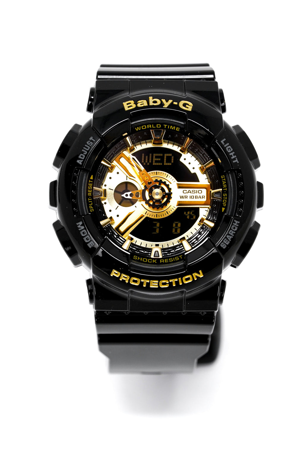 Casio Baby-G Ladies Watch Big Case Black/Gold