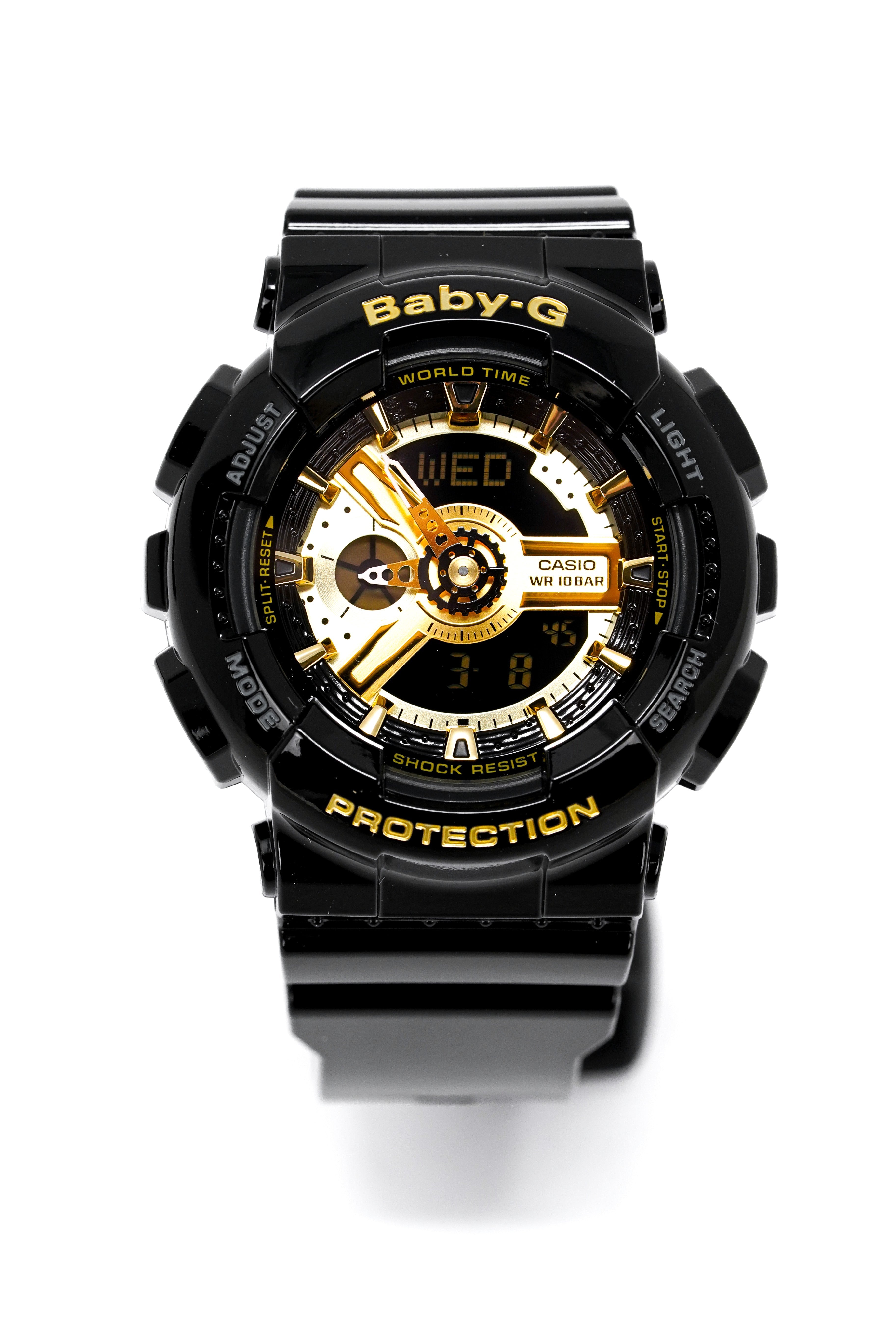 Casio Baby-G Ladies Watch Big Case Black/Gold