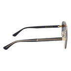 Gucci GG0529S Navigator Sunglasses Gold Grey Asian Fit