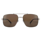 Gucci GG0529S Square Navigator Sunglasses Ruthenium Havana Brown