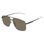 Gucci GG1676S Navigator Sunglasses Grey Brown Web Collection