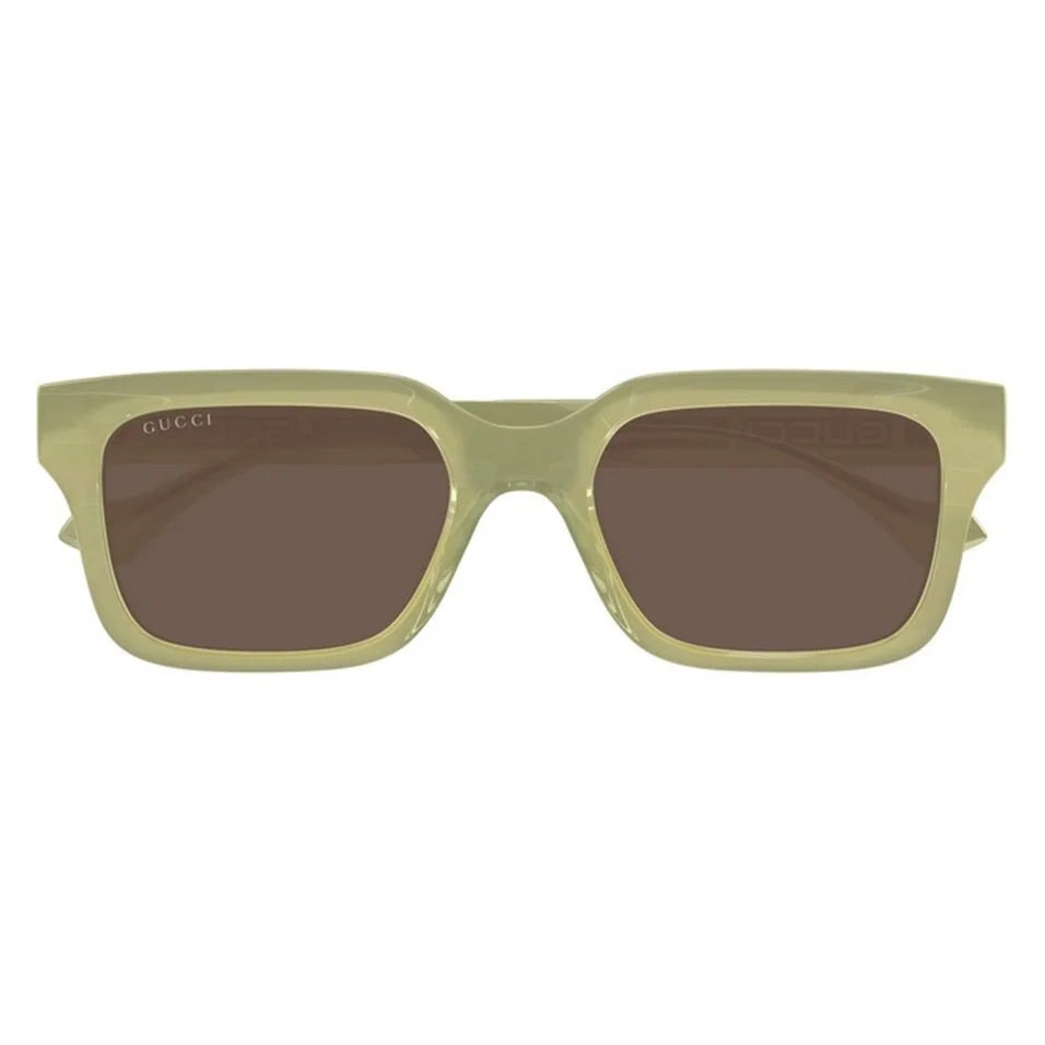 Gucci GG1732SK Lettering Square Sunglasses Green Brown