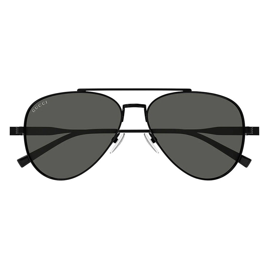 Gucci GG1874S Aviator Sunglasses Black Grey Mirror