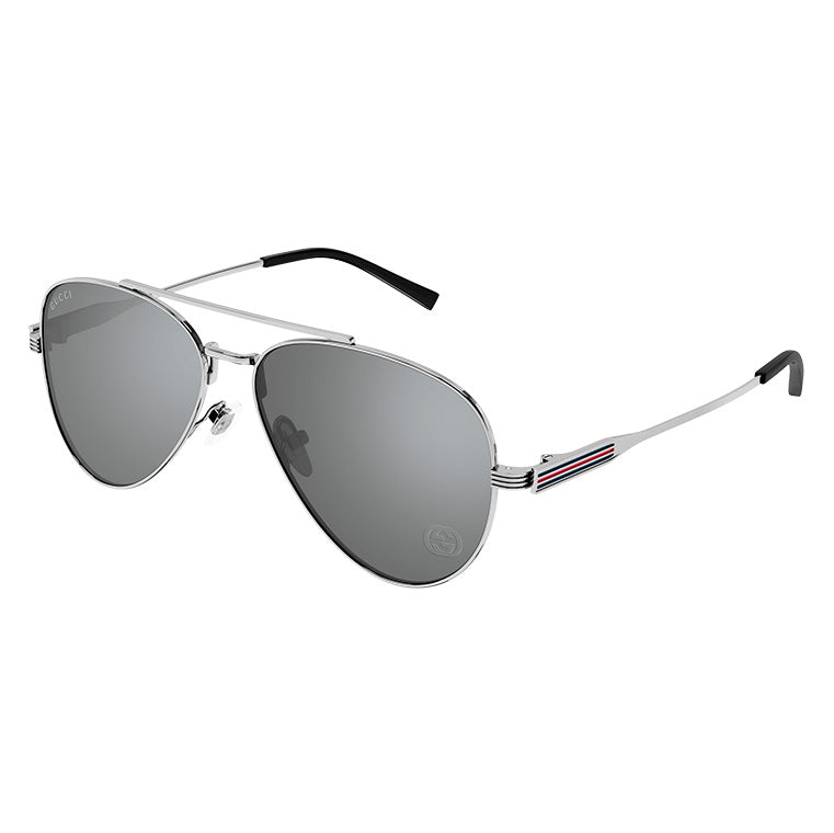 Gucci GG1874S-002 Aviator Grey Silver Mirror Sunglasses