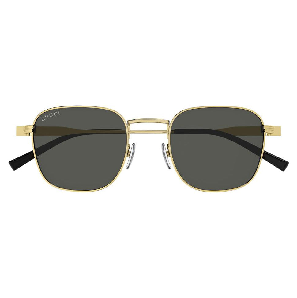 Gucci GG1876S Geometric Pilot Sunglasses Gold Grey