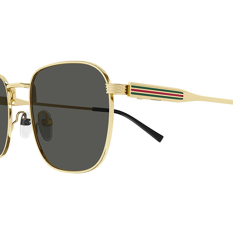 Gucci GG1876S Geometric Pilot Sunglasses Gold Grey