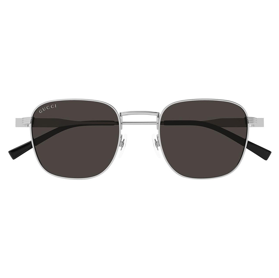 Gucci GG1876S Geometric Pilot Sunglasses Silver Grey