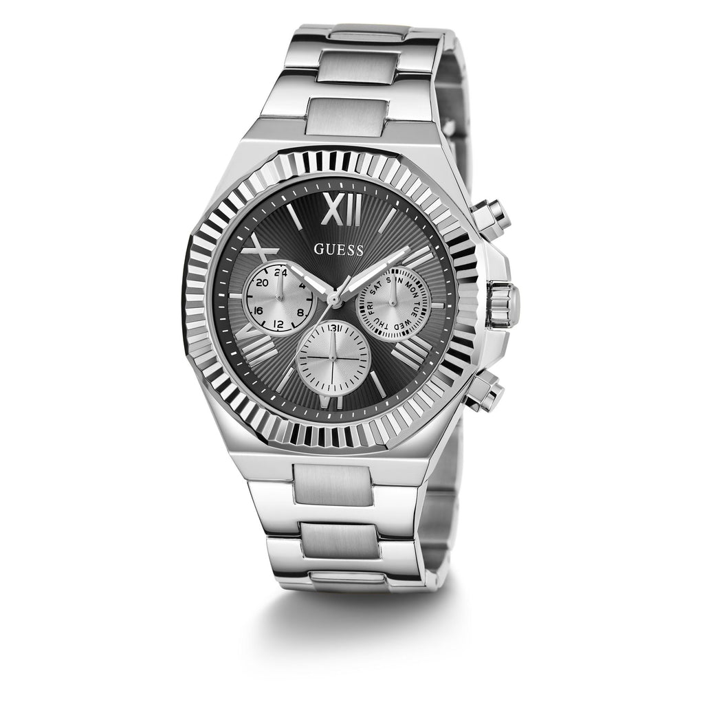 Guess Mens Silver Tone Multi-function Watch GW0703G1