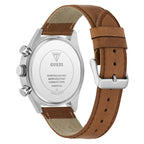Guess Mens Brown Silver Tone Multi-function Watch GW0972G1