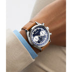 Guess Mens Brown Silver Tone Multi-function Watch GW0972G1