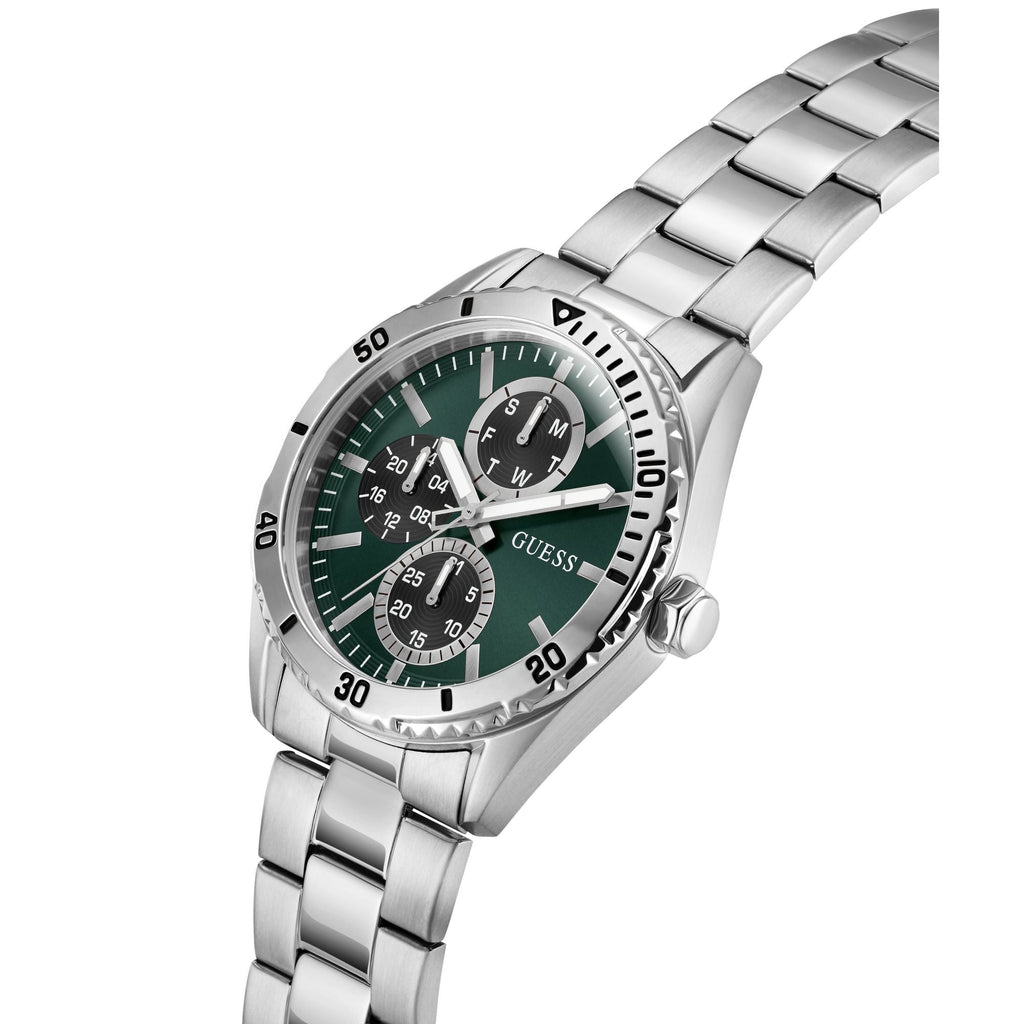 Guess Mens Silver Tone Analogue Watch GW1061G1