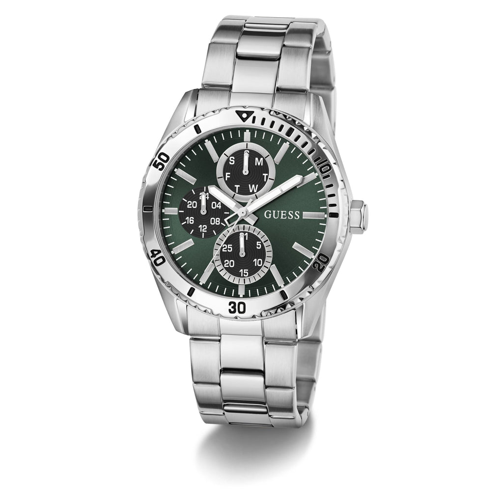 Guess Mens Silver Tone Analogue Watch GW1061G1