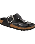 Gizeh Big Buckle Black Leather Sandals