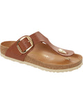 Gizeh Big Buckle Cognac Leather Sandals