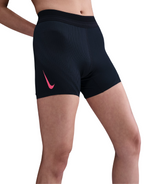 Women's Dri-FIT AeroSwift Running Shorts: Black/Aster Pink/Green Shock