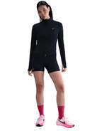 Women's Dri-FIT AeroSwift Running Shorts: Black/Aster Pink/Green Shock