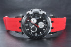 Tissot T Race Chronograph Black Dial Red Silicone Strap Watch For Men - T115.417.27.051.00