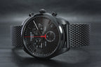 Tissot T Classic PR 100 Chronograph Black Dial Black Mesh Bracelet Watch For Men - T101.417.33.051.00