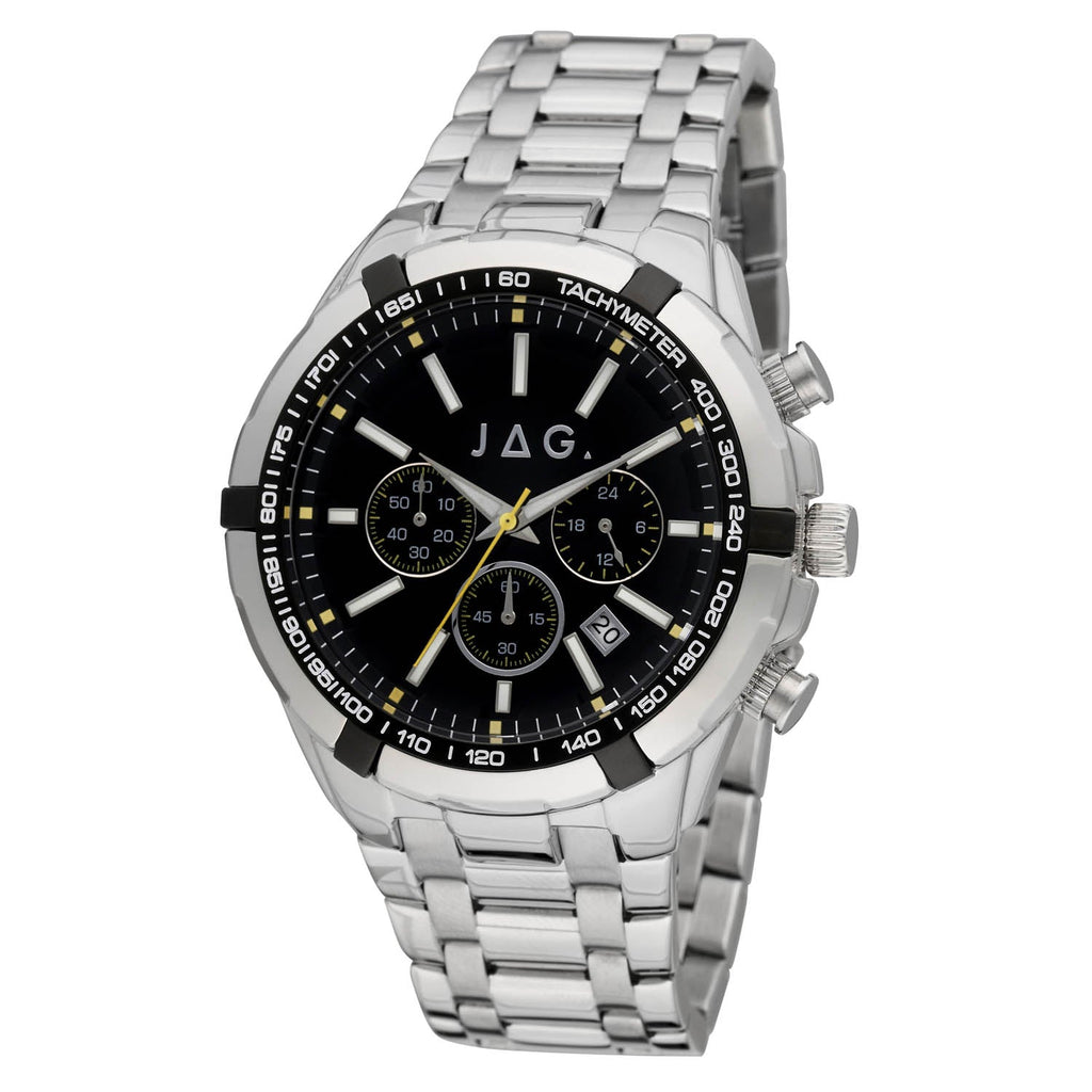Jag Boss Silver Stainless Steel 46mm Watch for Men Classic Style