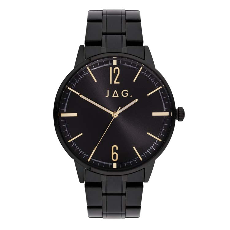 Jag Gawler Black Dial Stainless Steel Mens Watch J2908A