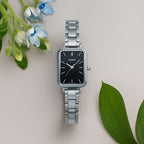Casio Slim Ladies' Black Rectangular Watch