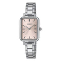 Casio Slim Ladies' Pink Rectangular Watch