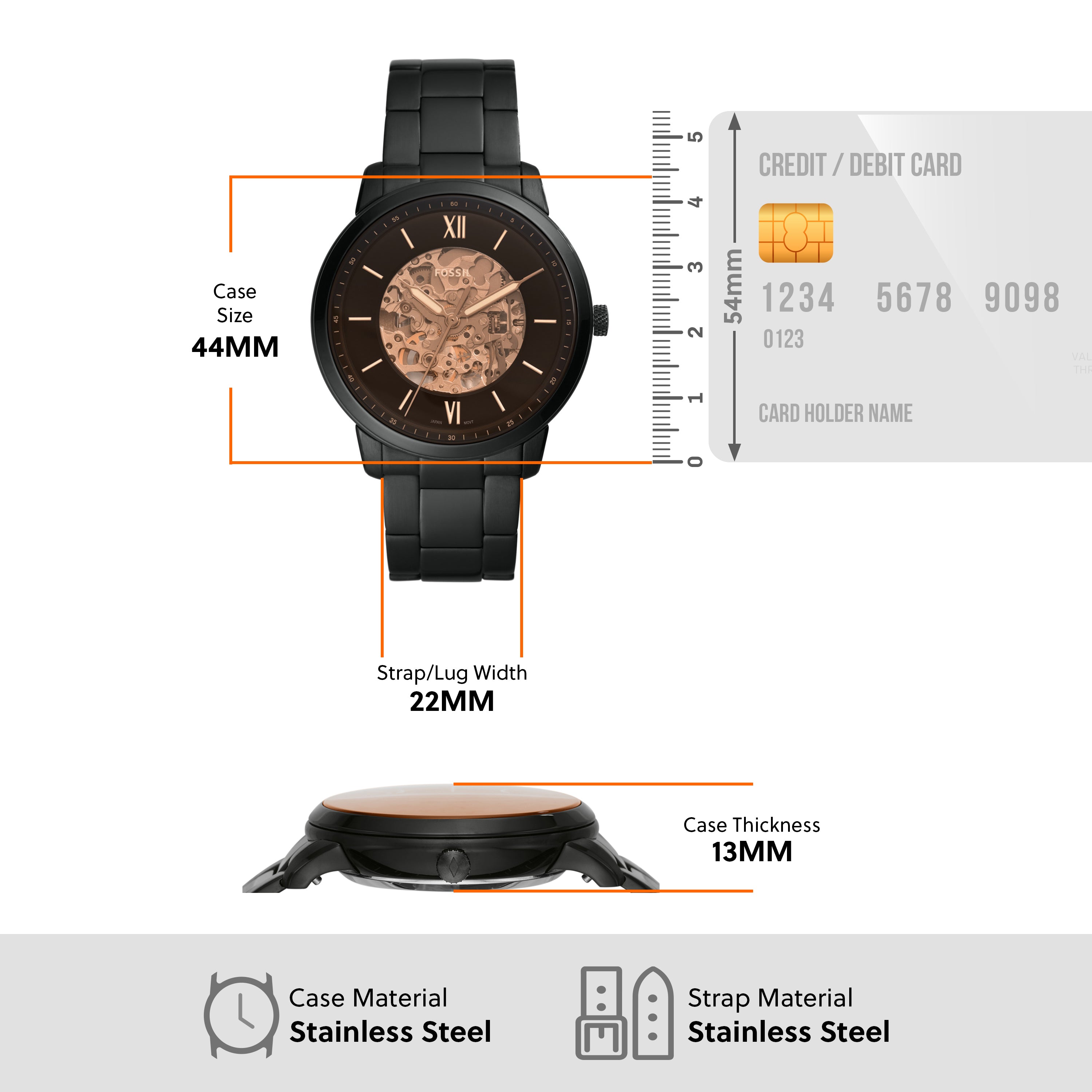 Fossil ME3183 Neutra Automatic Watch