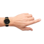 Mondaine Watch Helvetica No1 Light Gold Black