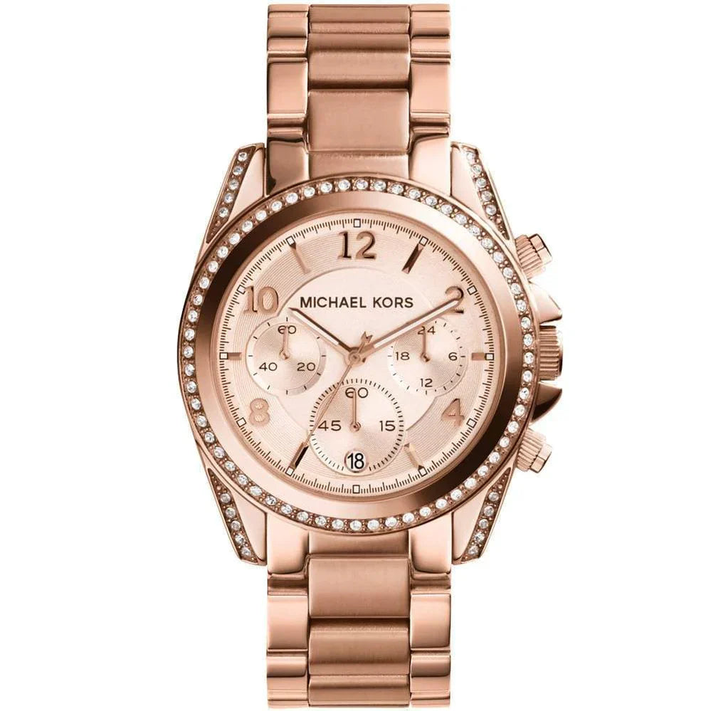 Michael Kors Ladies Watch 39mm Rose Gold Blair Chronograph