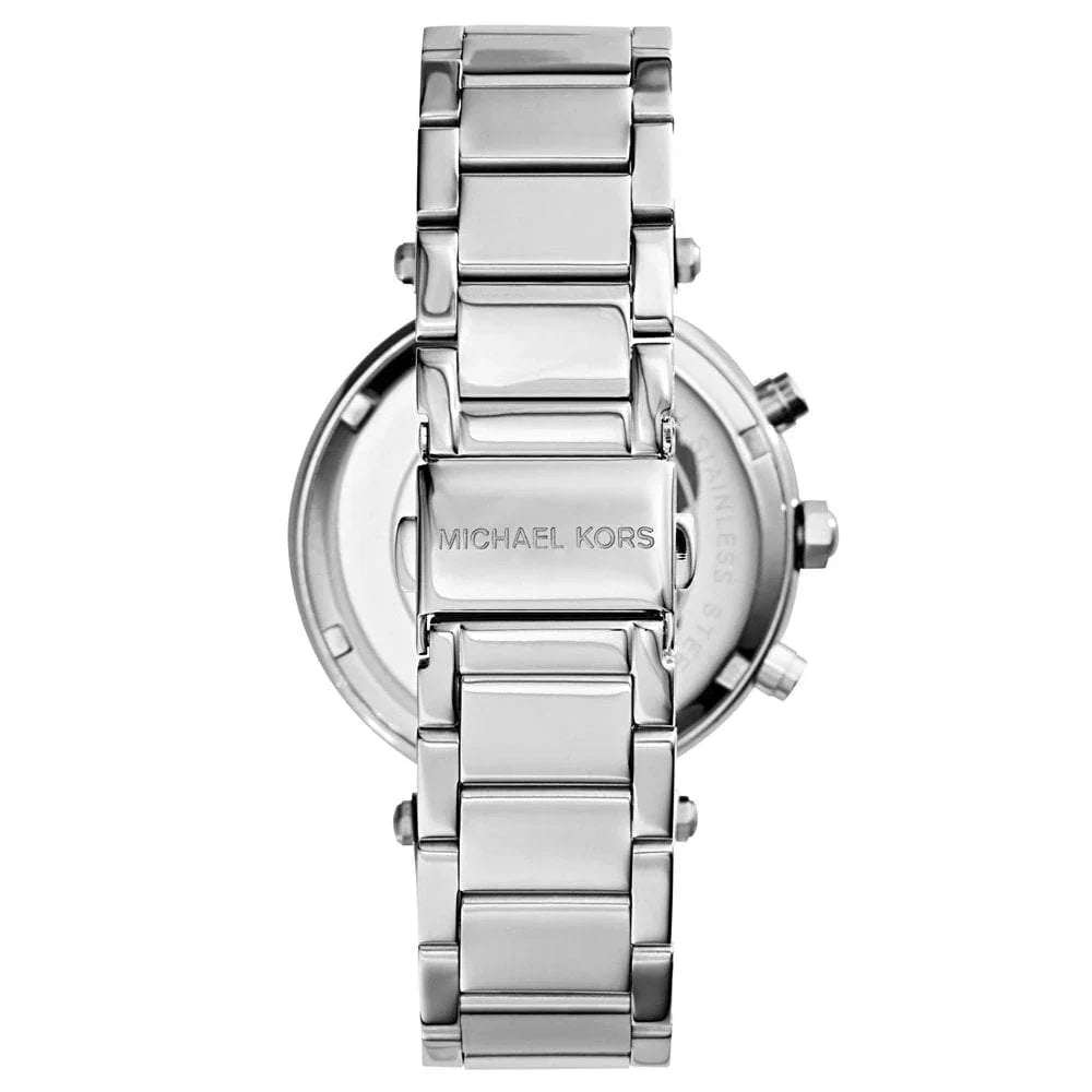 Michael Kors Silver Parker 39mm Chronograph Ladies Watch