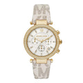 Michael Kors Ladies Watch Parker Chronograph 39mm White Gold