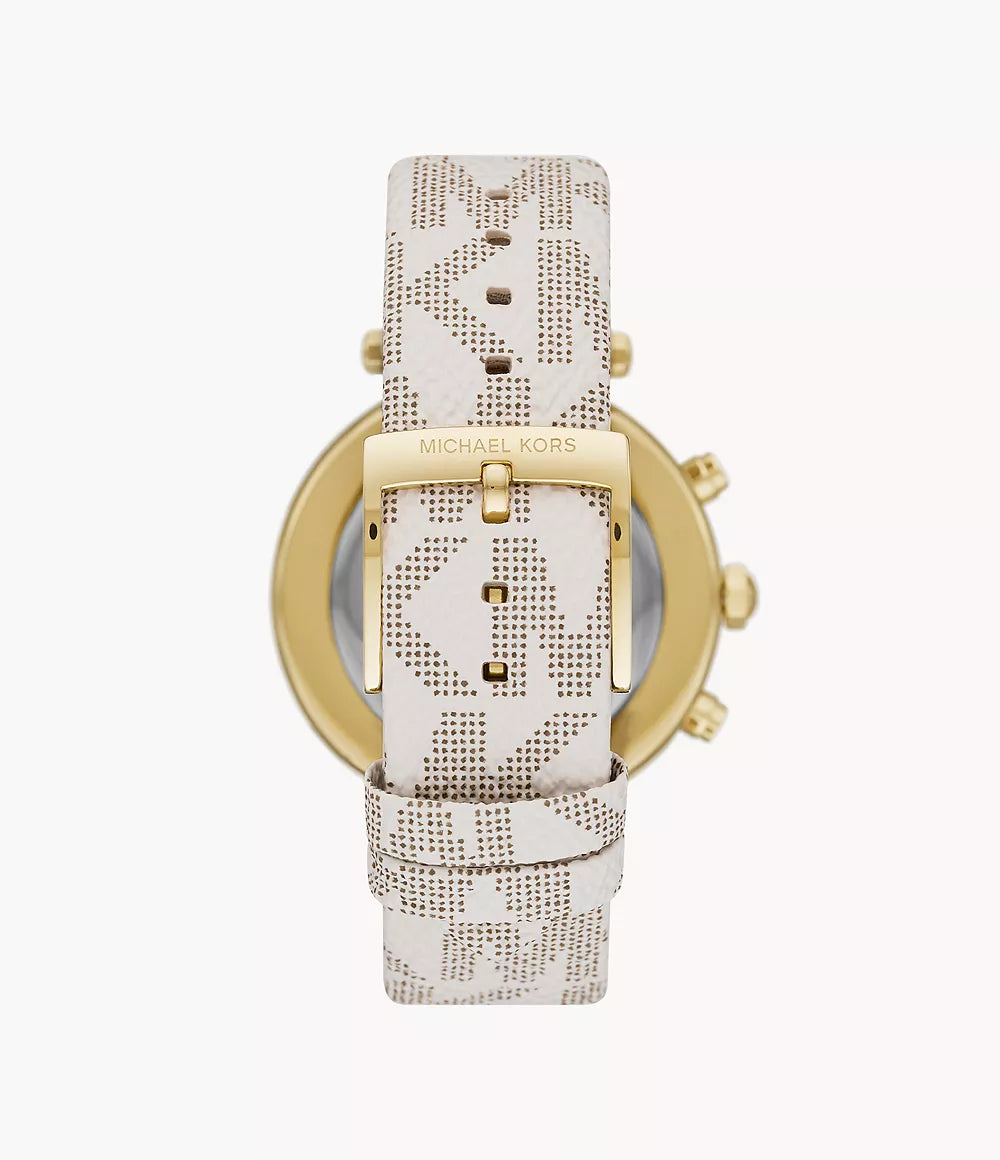 Michael Kors Ladies Watch Parker Chronograph 39mm White Gold