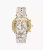 Michael Kors Ladies Watch Parker Chronograph 39mm White Gold