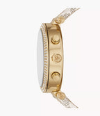 Michael Kors Ladies Watch Parker Chronograph 39mm White Gold