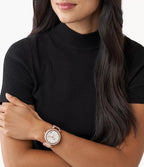 Michael Kors Ladies Watch Parker Chronograph 39mm White Pink