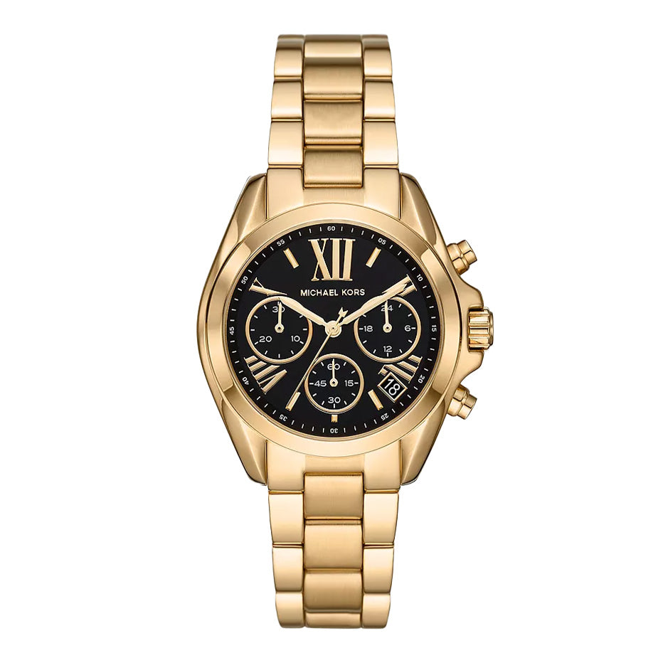 Michael Kors Ladies Watch Bradshaw Chronograph 36mm Black Gold