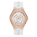 Michael Kors Ladies Watch Lennox 43mm White Rose Gold