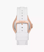 Michael Kors Ladies Watch Lennox 43mm White Rose Gold